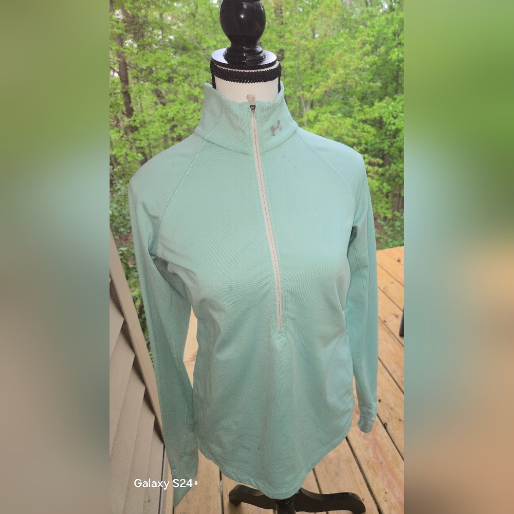 Under Armour Mint Green Quarter-Zip Pullover